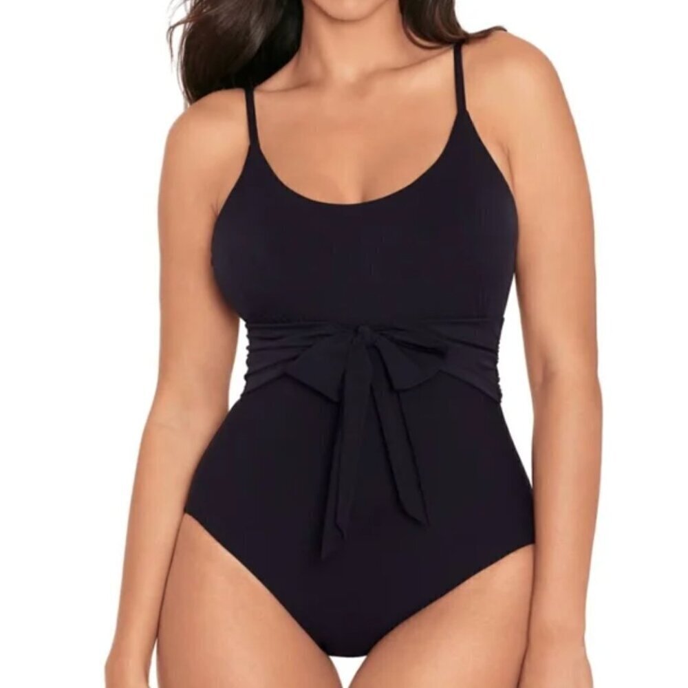 NWOT‎ Skinny Dippers Jelly Beans Kate Bow Swimsuit One Piece Black size Small